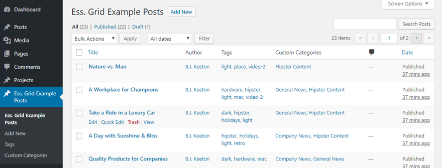 ThemePunchによるエッセンシャルグリッドの概要とレビュー