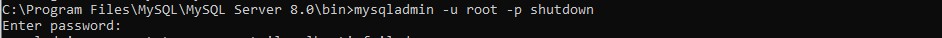 إغلاق MySQL