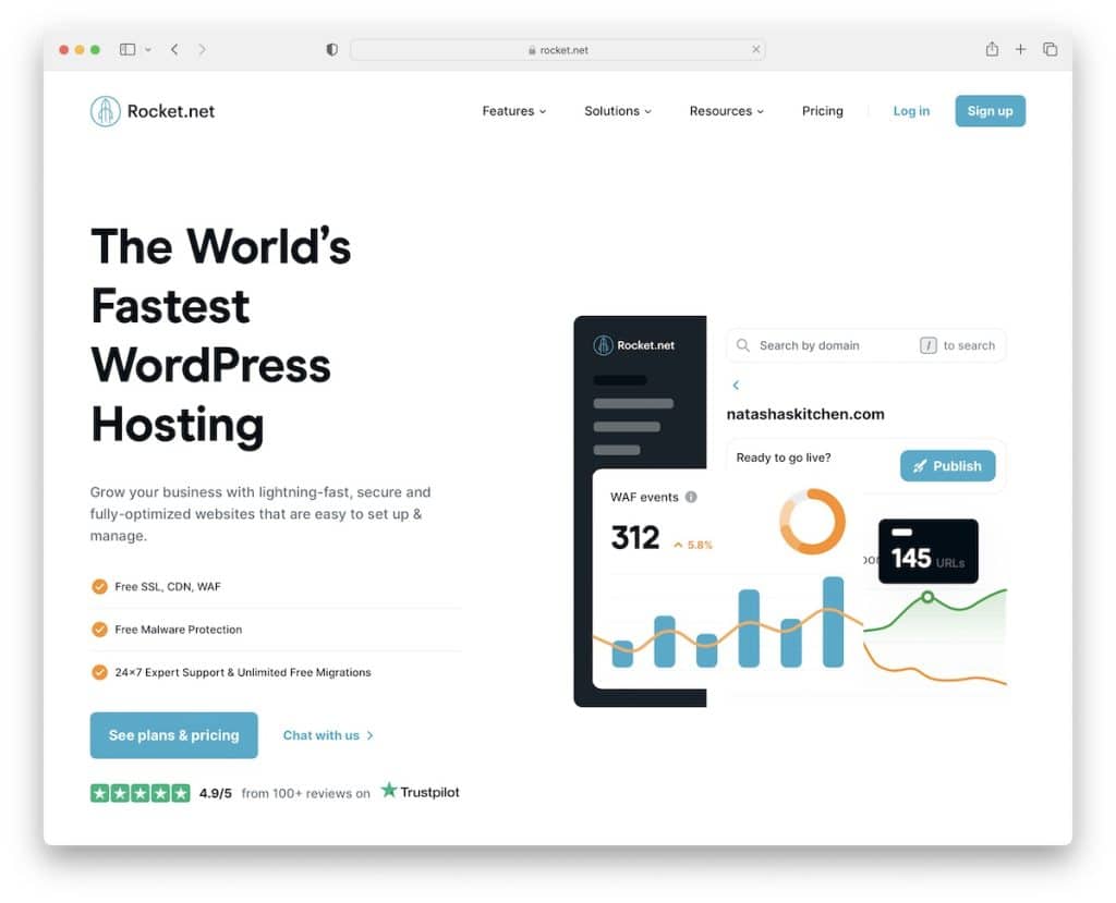 Raketen-WordPress-Hosting mit hohem Datenverkehr