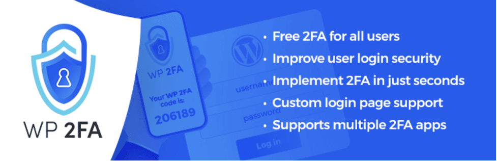 O logotipo WP 2FA.