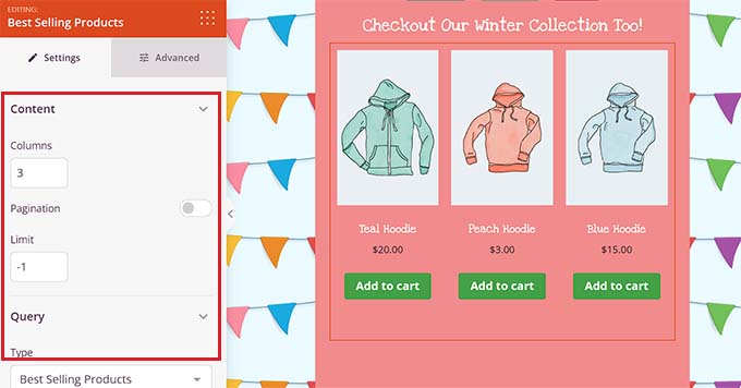 Konfigurieren Sie die WooCommerce-Blockeinstellungen Configure WooCommerce block settings