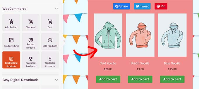 WooCommerce-Blöcke hinzufügen Add WooCommerce blocks