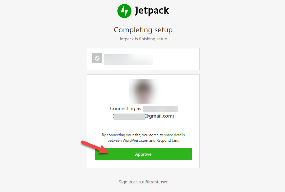 การรับรองความถูกต้องของ Jetpack