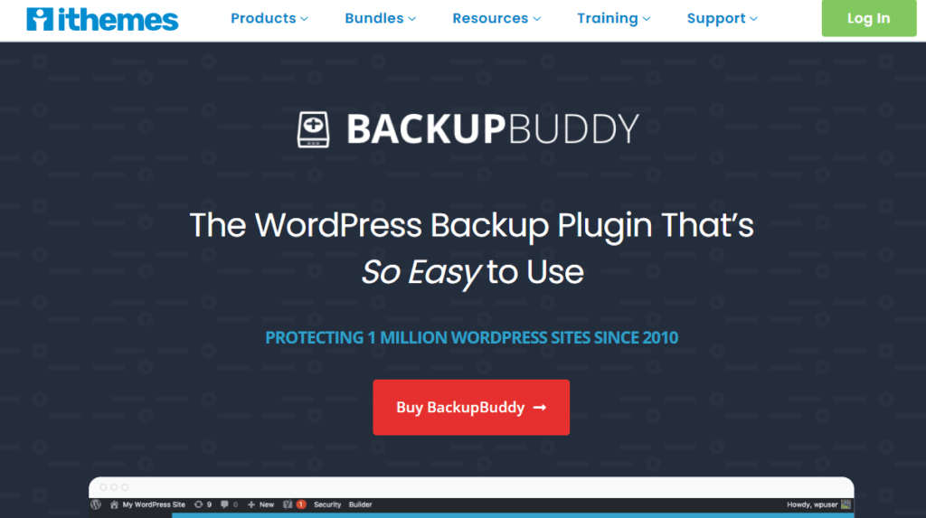 BackupBuddy - ทางเลือก updraftplus