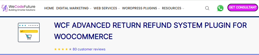 Plug-in de retorno avançado do WCF para WooCommerce