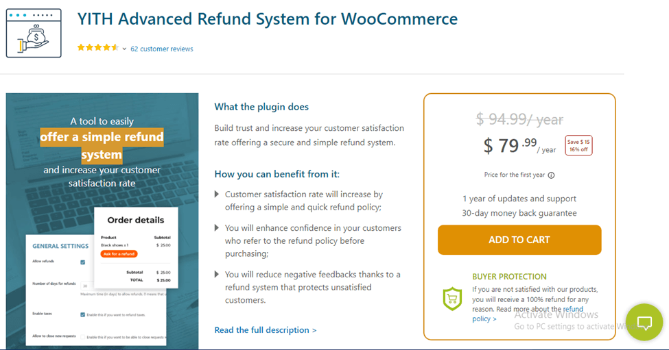 Sistema de reembolso avanzado YITH para WooCommerce