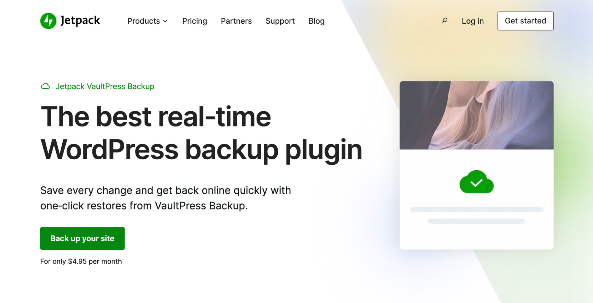 Utilizați Jetpack Vaultpress Backup pentru a păstra backup-uri în afara site-ului.