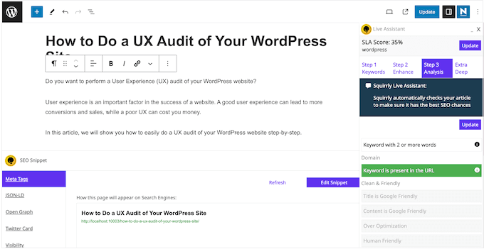 Optimiser votre site WordPress à l'aide d'un plugin SEO Optimizing your WordPress website using an SEO plugin
