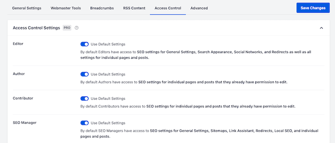 Contrôler l'accès au plugin et aux paramètres SEO de votre site Controlling access to your site's SEO plugin and settings