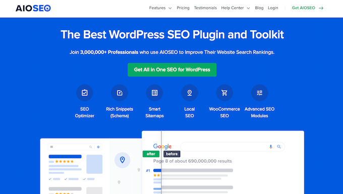 Le plugin WordPress All In One SEO (AIOSEO) The All In One SEO (AIOSEO) WordPress plugin
