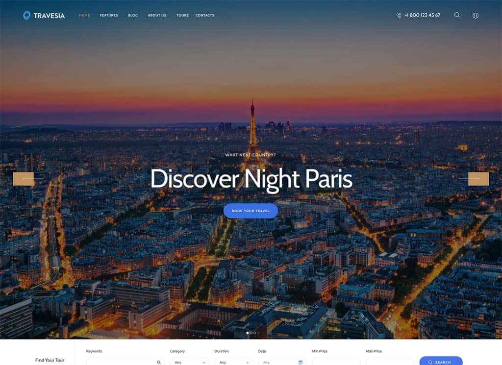 Travesia | Seyahat Acentası ve Rezervasyon WordPress Teması