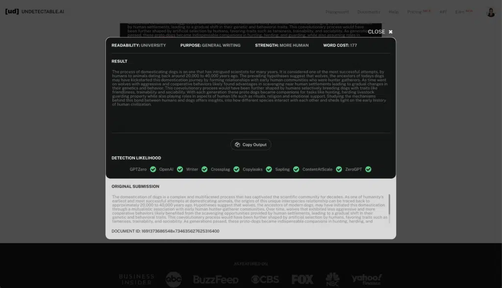 outil d'IA indétectable
