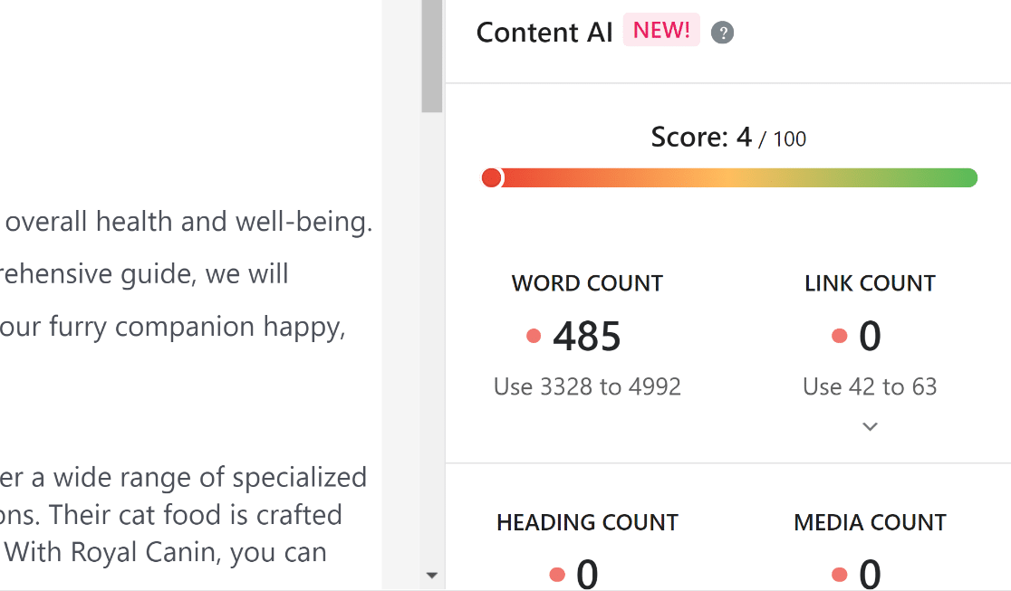 AI dei contenuti Rankmath