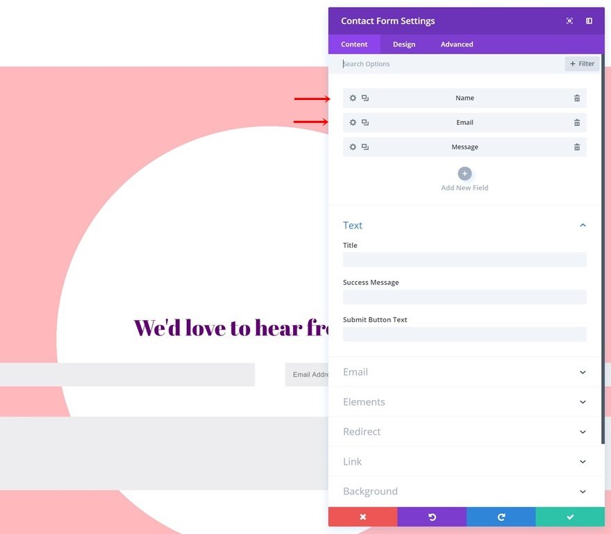 diviコンタクトフォームモジュールの設計