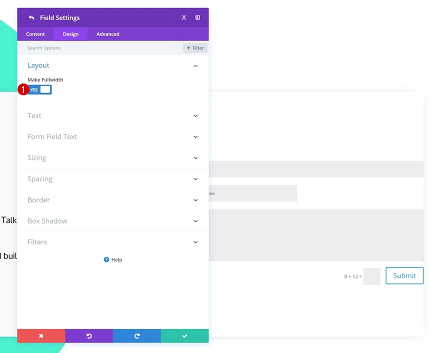 diviコンタクトフォームモジュールの設計