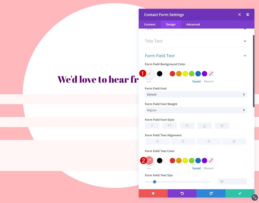diviコンタクトフォームモジュールの設計