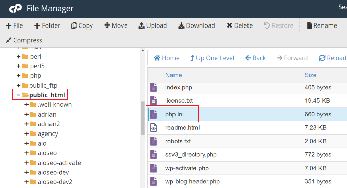 ค้นหาไฟล์ php.ini Locate php.ini file