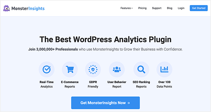 El complemento MonsterInsights de Google Analytics The MonsterInsights Google Analytics plugin