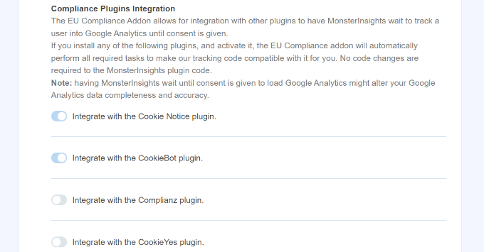 Integración del complemento de cumplimiento Compliance plugin integration