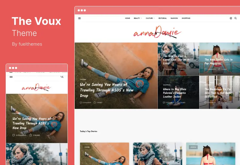 Voux テーマ - 総合的な雑誌 WordPress テーマ