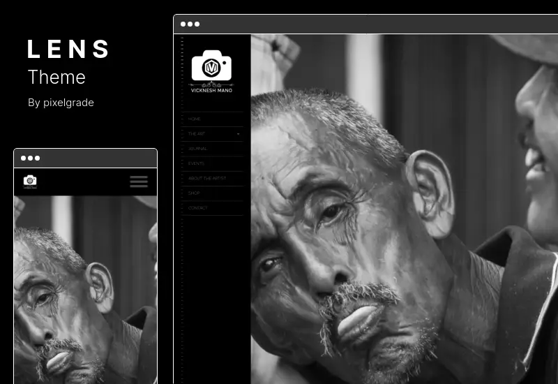 LENS 테마 - 즐거운 사진 WordPress 테마