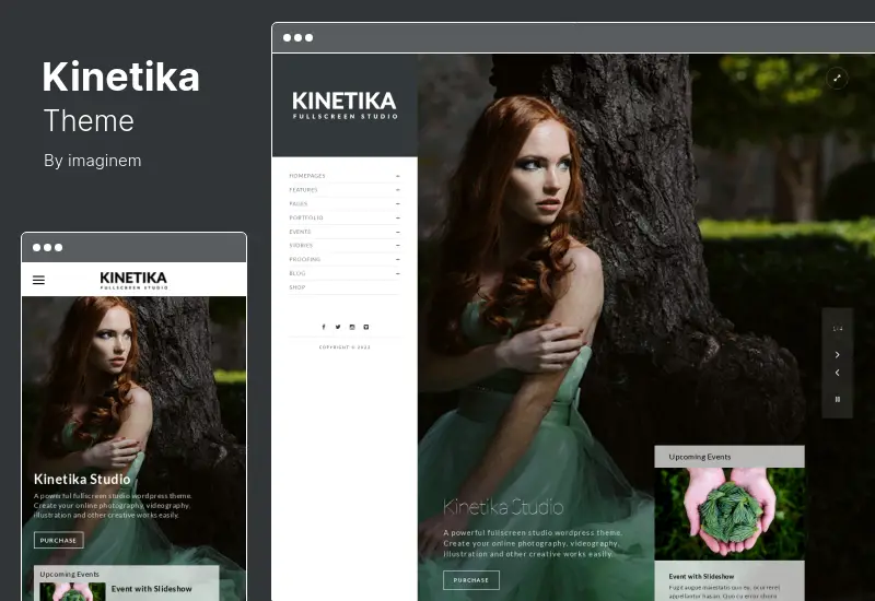 Kinetika 테마 - 사진 WordPress 테마