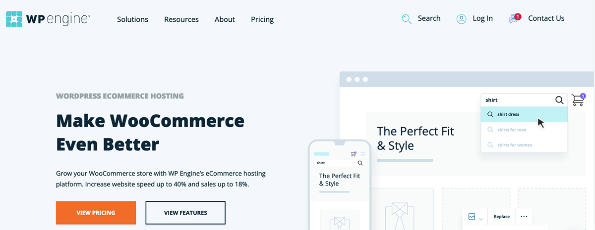لقطة شاشة لموقع ويب WPEngine