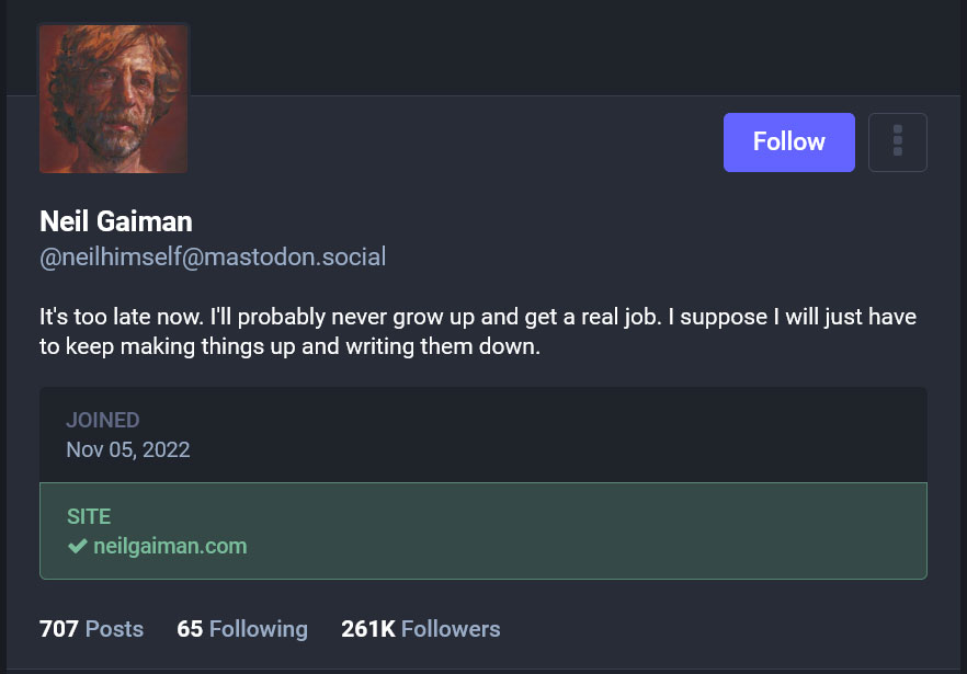 mastodon doğrulanmış profil örneği