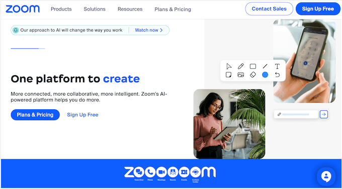 Le logiciel d'appel vidéo Zoom The Zoom video calling software