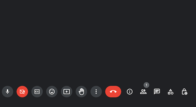 L'interface utilisateur de Google Meet The Google Meet user interface