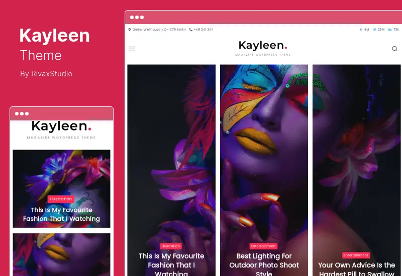 Motyw Kayleen — motyw WordPress dla bloga i magazynu
