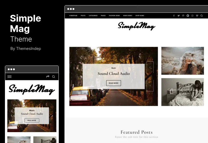 Motyw SimpleMag - motyw WordPress magazynu dla kreatywnych rzeczy