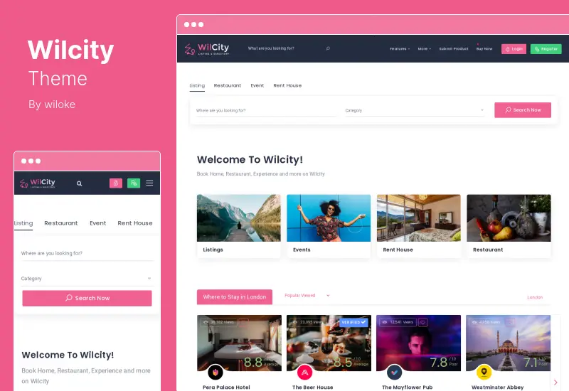 Wilcity Teması - Dizin Listeleme WordPress Teması