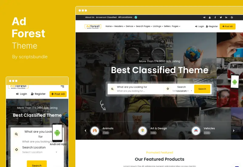 AdForest Teması - Seri İlanlar WordPress Teması