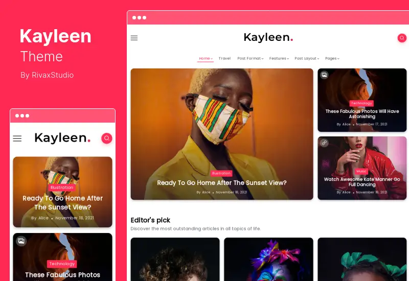 Tema Kayleen - Tema WordPress per blog e riviste