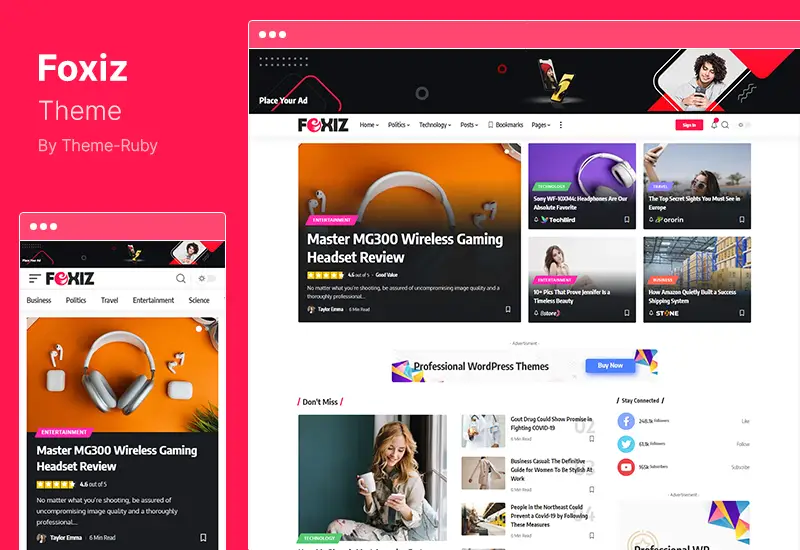 Tema Foxiz: tema WordPress per notizie di giornali e riviste