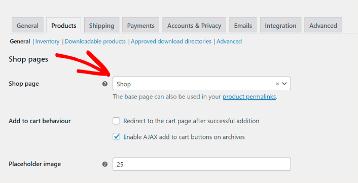 WooCommerce 製品がショップページに表示されない