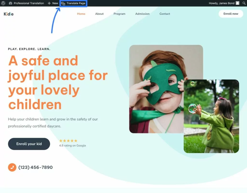 Come avviare l'editor di traduzione