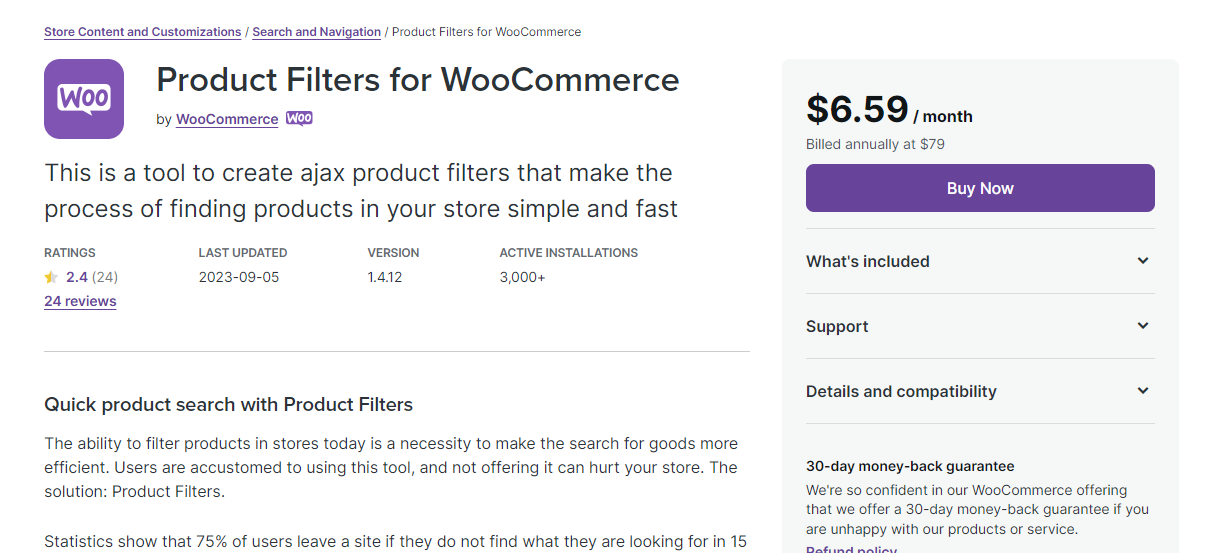 filtre de produse pentru woocommerce