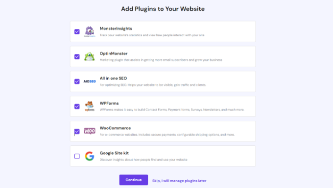 将插件添加到您的网站 Add plugins to your site