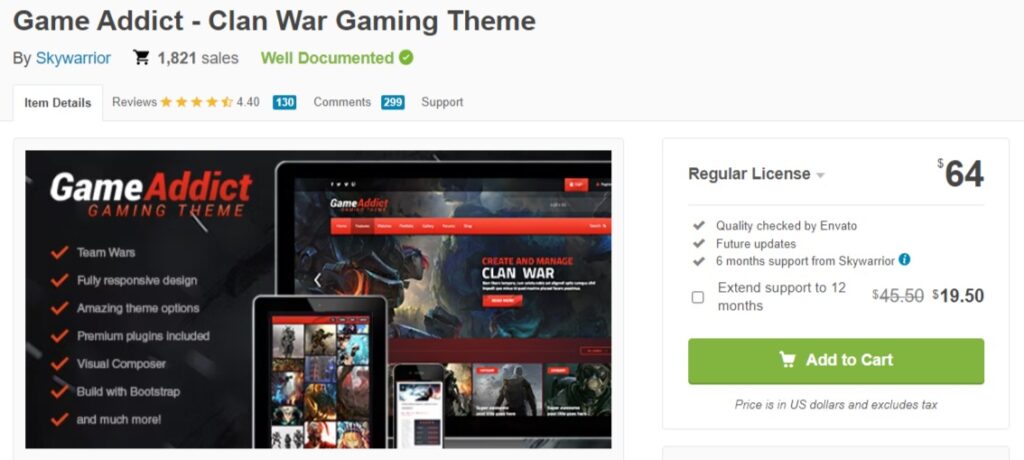 ธีมเกมติดเกม WordPress