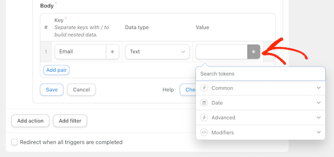Obtendo dados de um webhook usando um plugin de automação Getting data from a webhook using an automation plugin