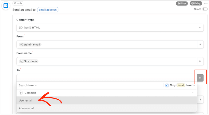 Adicionando um endereço de e-mail a um fluxo de trabalho automatizado Adding an email address to an automated workflow