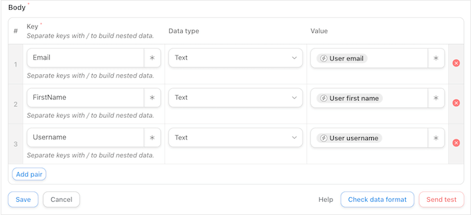 Adicionando pares chave/valor a um fluxo de trabalho automatizado Adding key/value pairs to an automated workflow