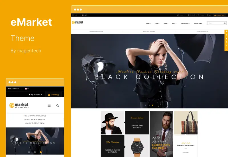 سمة السوق الإلكترونية - سمة WordPress لسوق متعدد الأغراض OpenCart