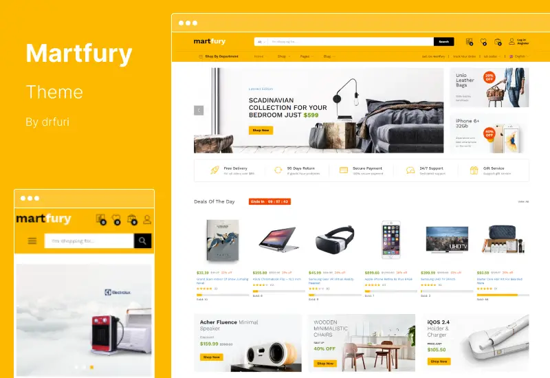 موضوع Martfury - موضوع WordPress لـ WooCommerce Marketplace