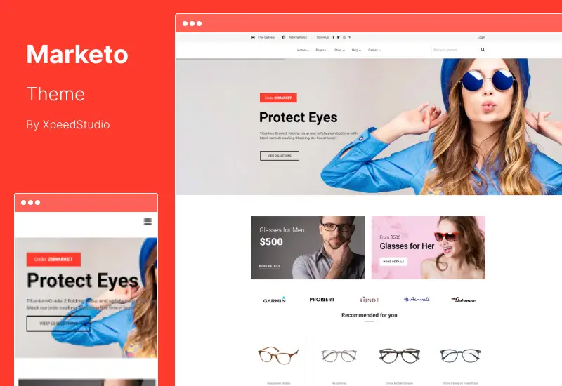 موضوع Marketo - موضوع التجارة الإلكترونية والسوق متعدد البائعين Woocommerce WordPress