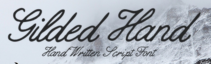 GildedHandフォント。