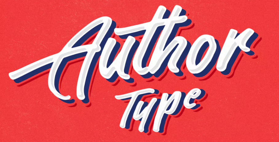 著者タイプフォント。