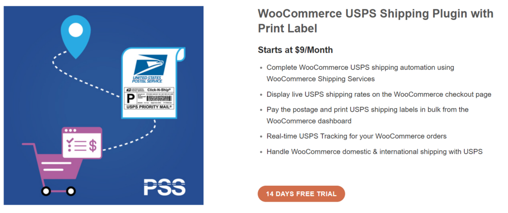 Plugin di spedizione USPS WooCommerce con etichetta stampata